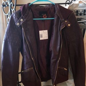 NWT Guess leather jacket